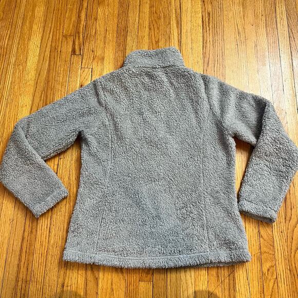 Patagonia Fleece Womens Medium Los Gatos Jacket Grey Fluffy Quarter Zip Coat - Picture 3 of 8